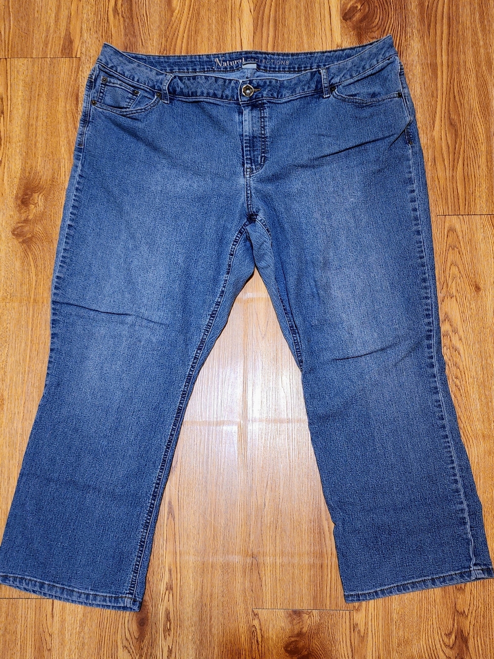 Natural Reflections Women's Blue Denim Straight Leg Jeans 20WP